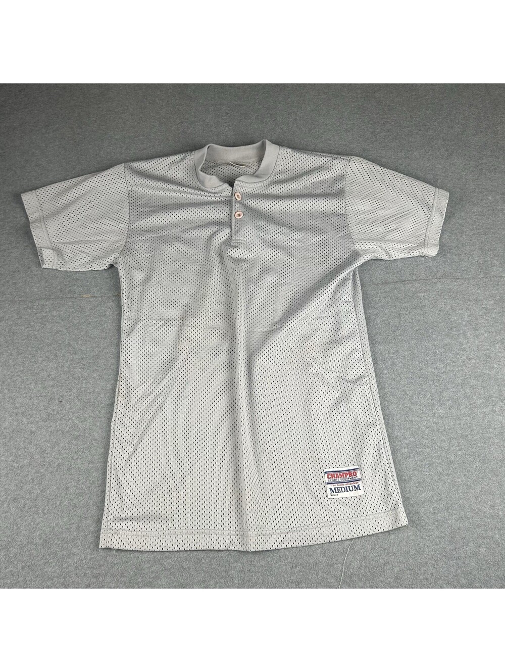 Champro Men Gray Mesh Baseball Jersey Seapex Size M